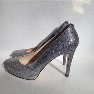 Michael Kors Silver Glitter Heels